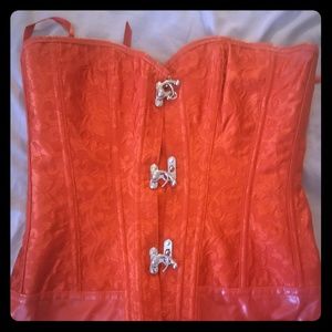 Fiery red corset